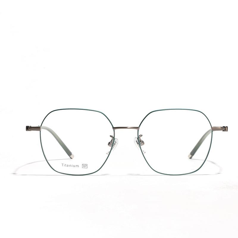 Полностью титановые большие квадратные синие очки в стиле ретро, простые плоские очки для женщин в ретро-оправе для мужчин