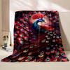 6 Sizes Peacock Art Print Blanket Warm Soft Comfortable Home Travel Blanket Sofa Office Bedding Throw Blanket Gift Large Size
