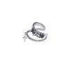 Punk Black Zircon Star Ear Clip for Women Simple Metal Four Pointed Star Non Piercing Earrings Charm Jewelry Accessories