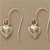 Двухцветные серьги-подвески в форме ретро-сердца, женские, для повседневной носки, изысканные серьги-подвески, ювелирные аксессуары