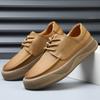 Модная мужская удобная обувь для ходьбы на шнуровке, мужская деловая обувь из кожи, мужская обувь для вождения, дышащая мужская повседневная обувь для улицы
