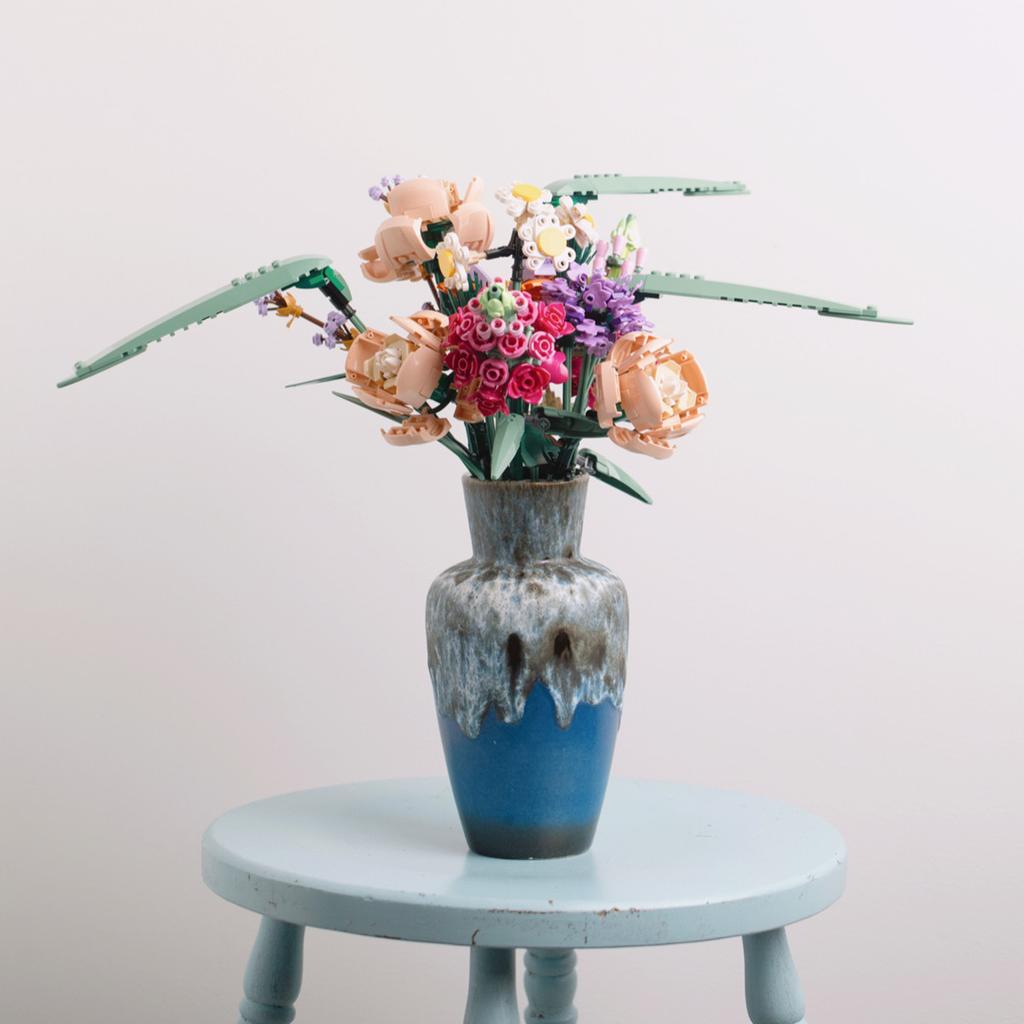 Вечный искусственный цветок домашний декор строительный блок модель кирпич Moc букет роз игрушка своими руками для женщин девочек подарок для мамы подруги