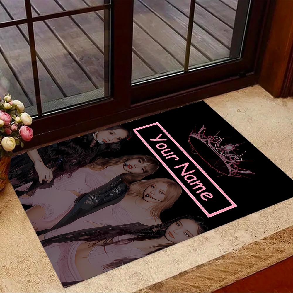 Royal Glamour Squad Customizable Name Floor Mat Suitable for Dormitory Hallway Outdoor Game Room Anti-slip Rug Decorate Offices Spiritual Gift