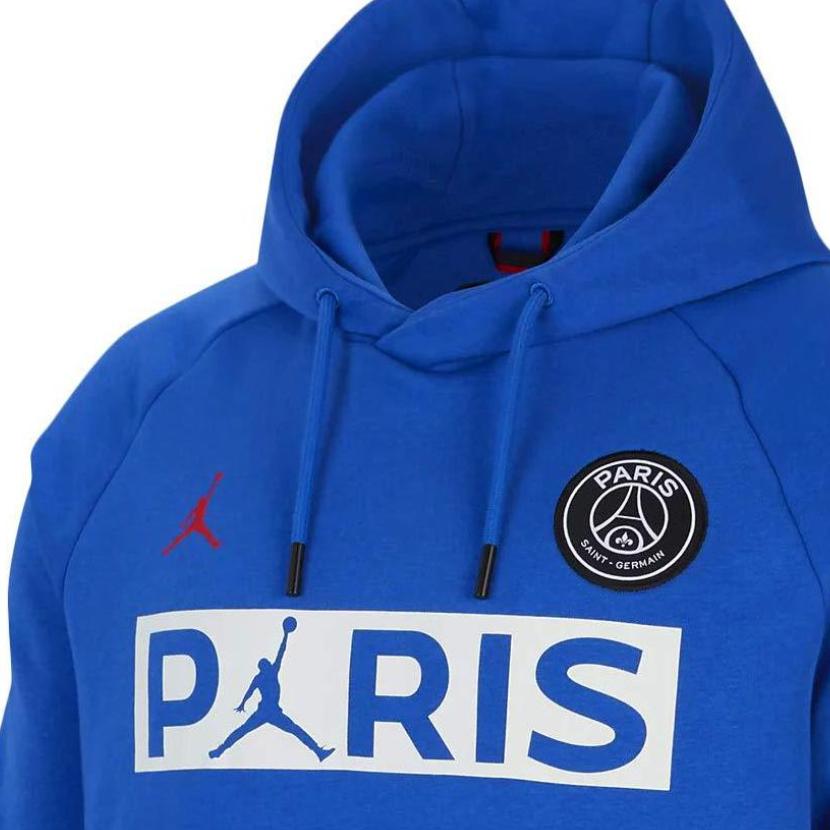 Jordan Флисовая толстовка с капюшоном Paris Saint-Germain PSG, синяя, BQ8350-480