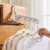 Foldable Travel Hangers Multifunctional Drying Rack Wall Mounted Retractable Portable Clothes 5 Holes Drying Rack