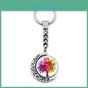 Красочный брелок-подвеска Дерево Жизни, двусторонний вращающийся лунный шарм