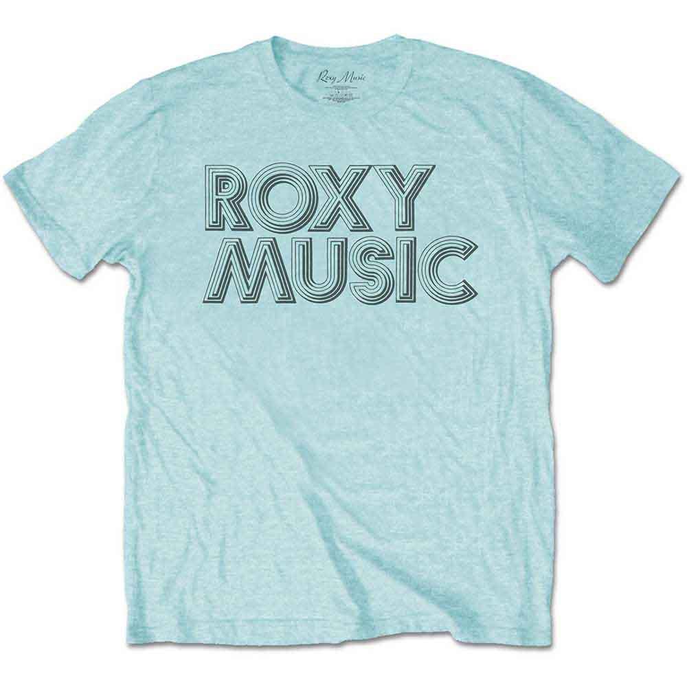 Roxy Music Disco Logo T-Shirt Blue New Unisex T-Shirt