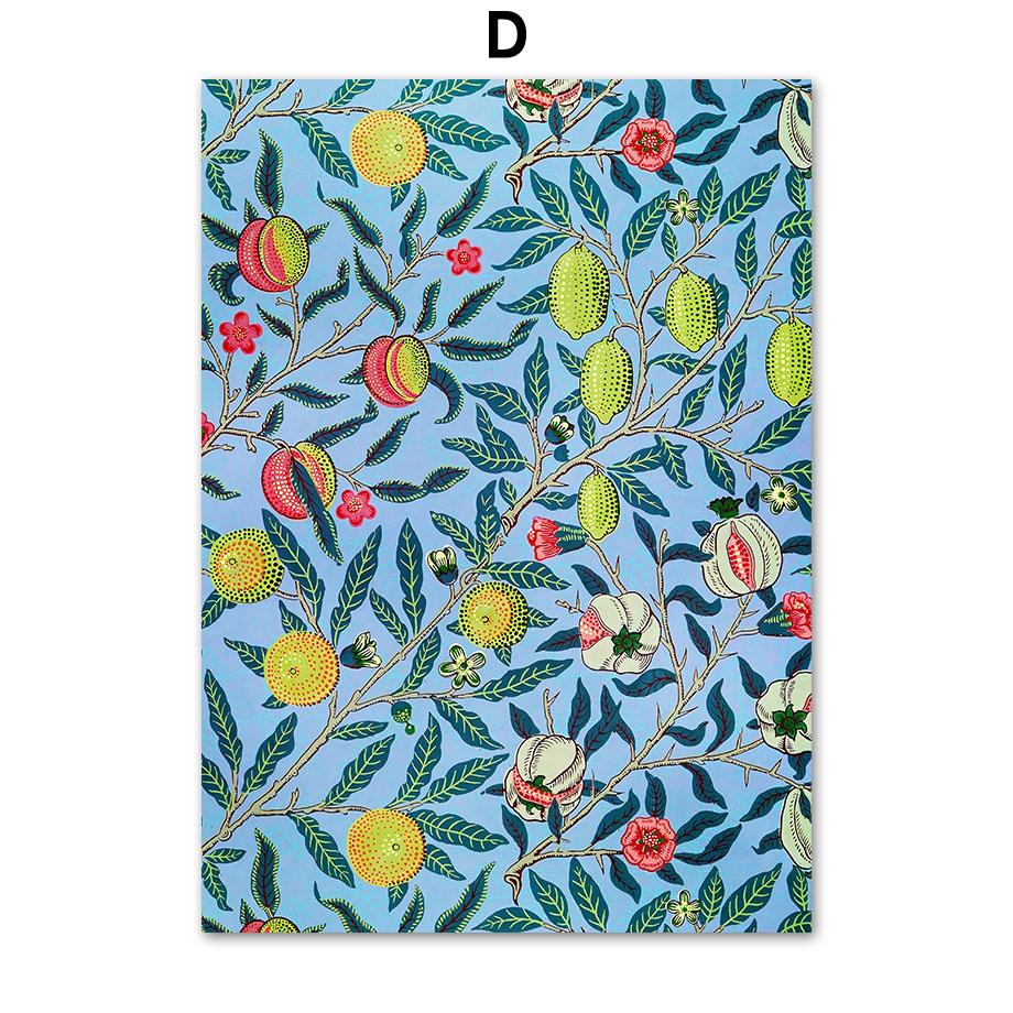 Винтаж Уильям Моррис Лист Виноград Цветок Цветочные настенные картины холст картины постеры и принты для гостиной домашний декор