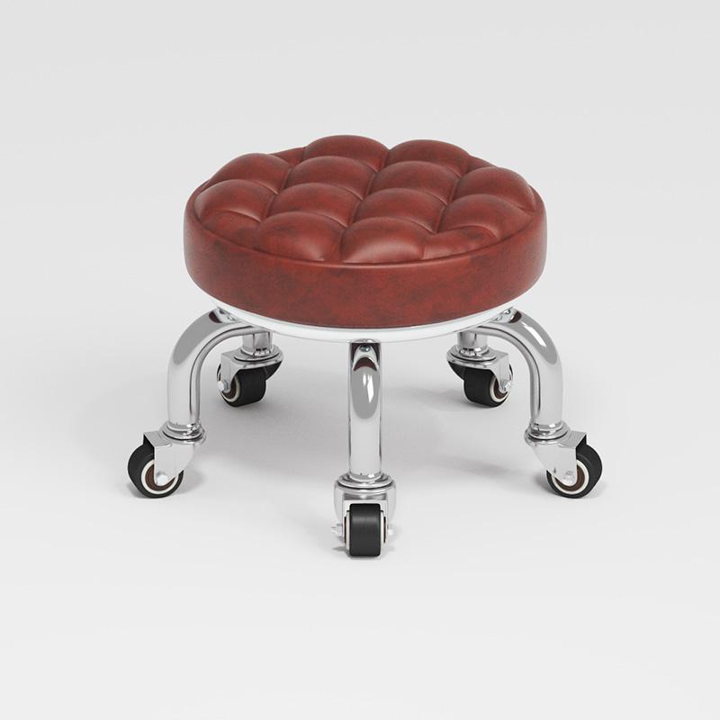 Бесшумный бытовой низкий табурет на колесах - Многоцелевой для переобувания, передвижения ребенка и уборки пола