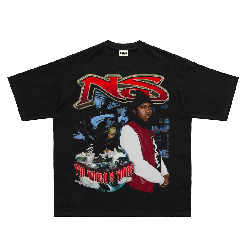 2026 Summer New Design Nas Son of God HighQuality HipHop Street Comfortable Mens Roundneck Printed TShirt