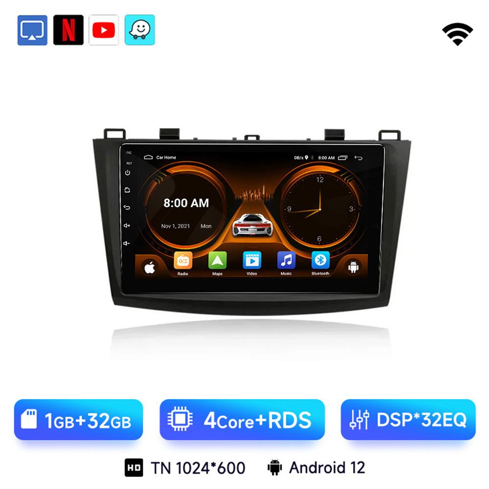 2 Din автомобильный радиоприемник для Mazda 3 2009 2010 2011 2012 2013 Android 13 мультимедийный проигрыватель 4G GPS навигация Carplay DVD головное устройство