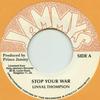 7-дюймовая пластинка LINVAL THOMPSON - Stop Your War / Warning Dub J007 Jammys 1979 Великобритания Регги, Ска и Даб Б/У