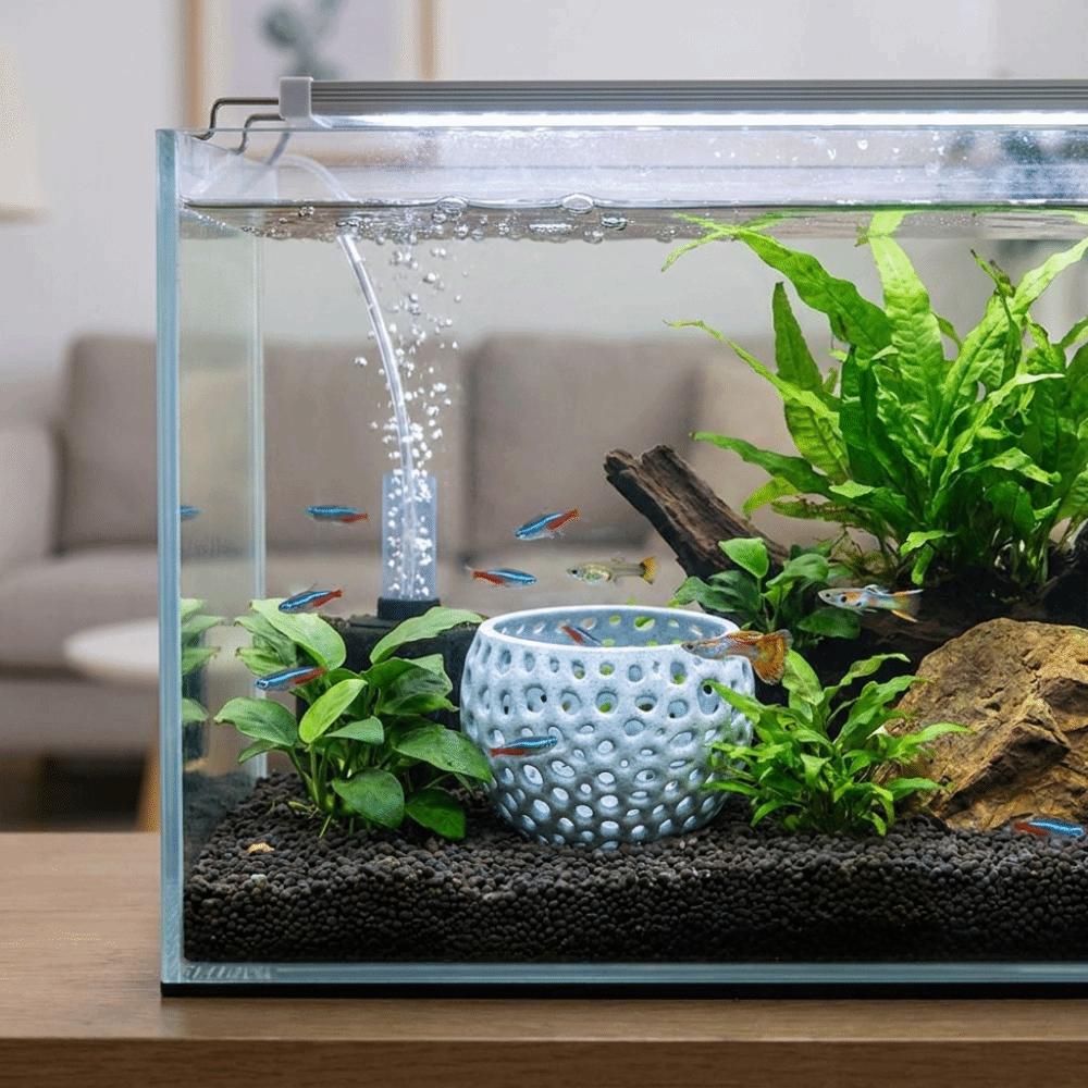 Porous Structure Fish Hiding Cave 3D Printed Shrimp Shelter Fish Tank Landscape