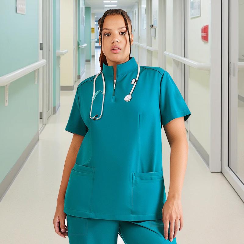 1 Set Surgical Uniforms Short-sleeved Nursing Tunic Suit Beauty Salon Medical Doctor Trousers Sets Woman Scrub Set Top-Pants