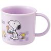 Lunch Box Plastic Cup, 200ml, for Kids, Antibacterial, Dishwasher Safe, Made In Japan, Snoopy 80s Cafe Design, KE4AAG-A