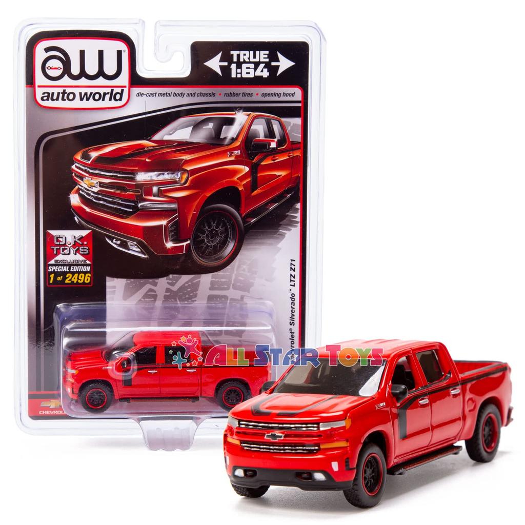 Auto World CP7918 2019 Chevrolet Silverado LTZ Z71 Red Limited Edition 2496 Pieces Worldwide Diecast Model Car 1/64