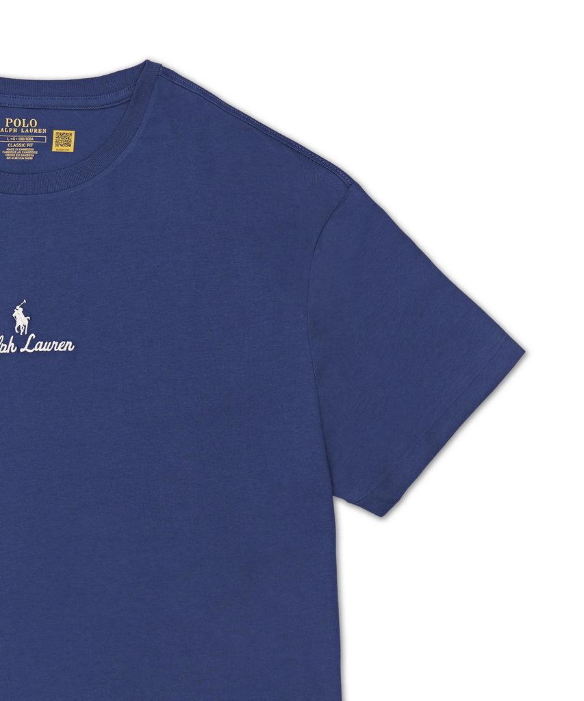 POLO RALPH LAUREN Классический крой Футболка из джерси с логотипом - Синяя