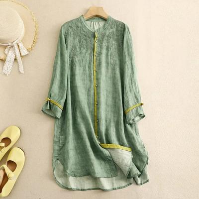 Этнический стиль Вышивка Уличная одежда Топы Рубашки для женщин Одежда Harajuku Винтажная мода Винтаж Повседневная Элегантная Летняя