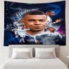 Football Stars Celebration Printed Tapestry, for Bedroom,Livingroom, dormitory, Large Wall Decor, Fabric Decor Fan Birthday Gifts