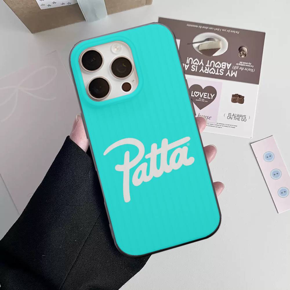 Модный чехол P-patta из мягкого гофрированного материала для iPhone 11 12 13 14 15 16 17 Pro Max Plus Pro, противоударный чехол