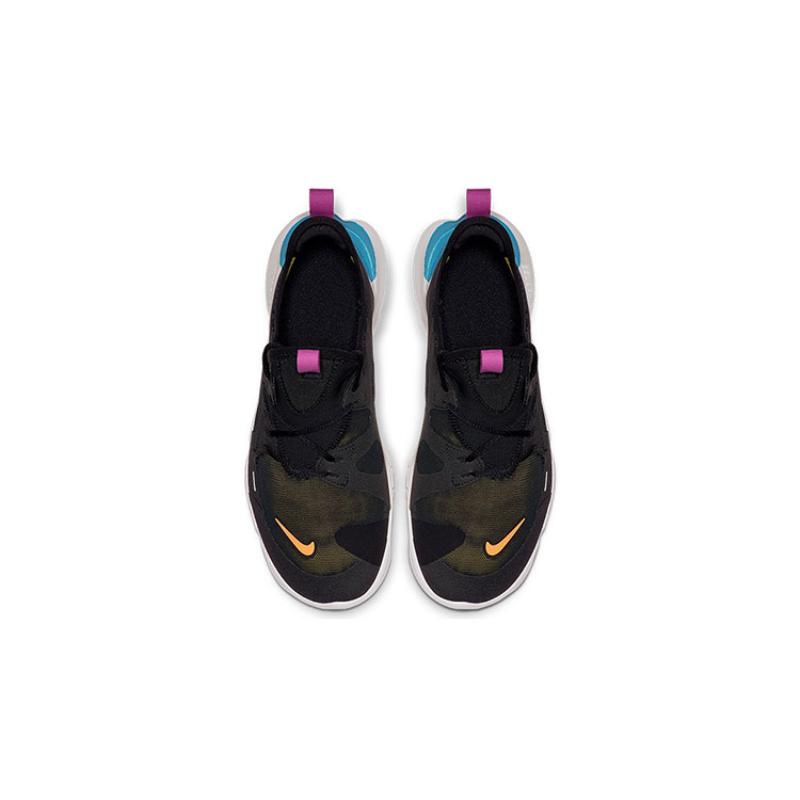 Nike Free RN 5.0 Износостойкие Низкие Детские Кроссовки для Бега Черные Белые Кроссовки AR4143-003