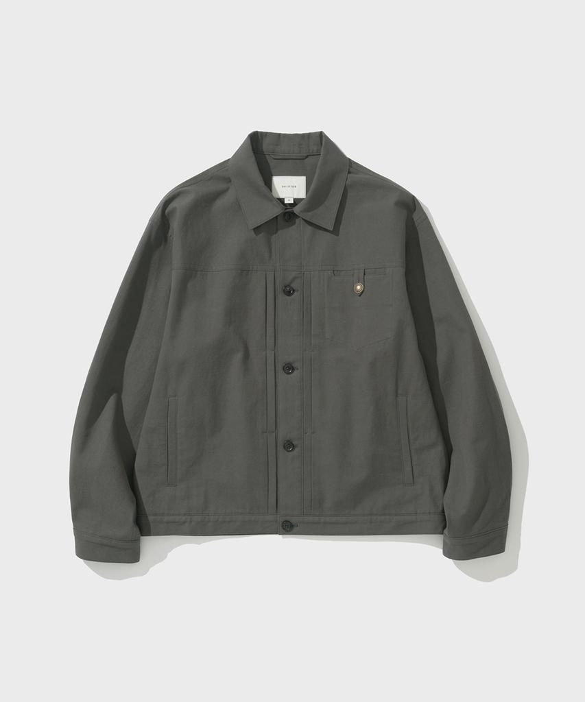 Shirter Soft Linen Trucker Jacket (Grey)