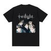 YK Figure Print Tshirt Retro Gothic Letter Graphic Unisex Short Sleeve Loose Cotton Casual Tee