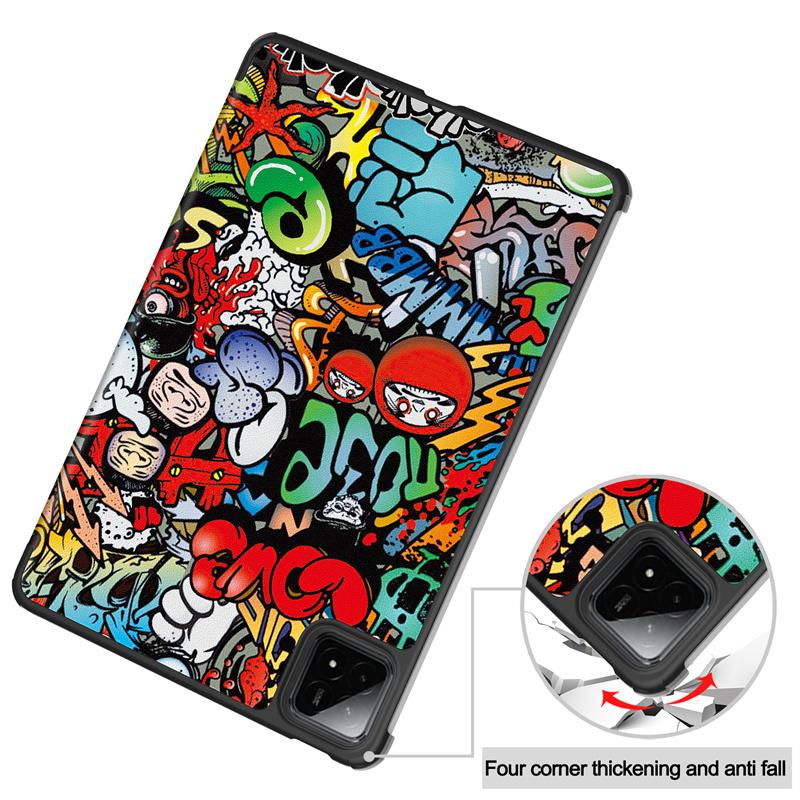 Coque For Xiaomi Poco Pad X1 11.2 Inch 2025 Case Tri-Fold PU Leather Stand Tablet Shell Funda For Poco Pad X1 Case Cover 11.2"