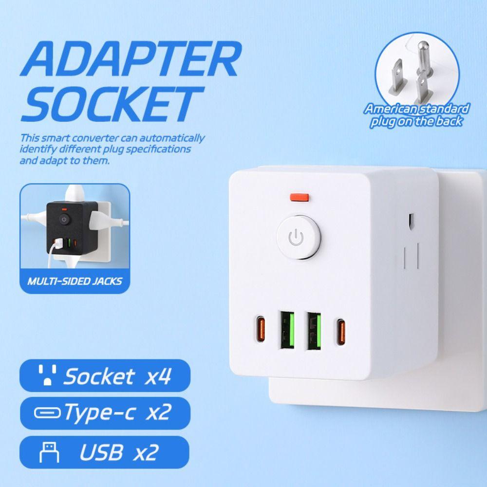 Surge Protector Outlet Extender Overload Protection Wall Adapter Professional Power Strip Home
