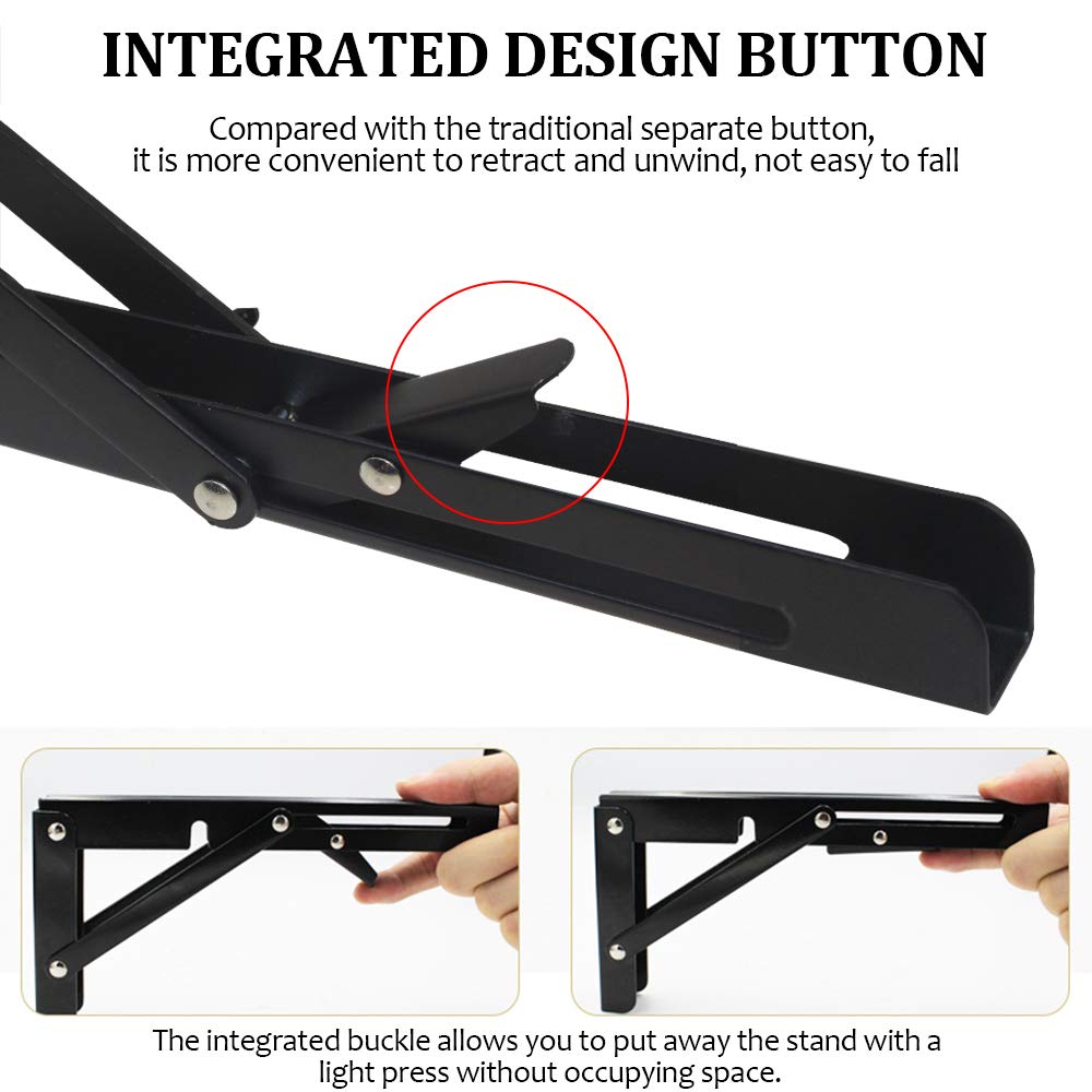2шт 8/10/12 дюймов регулируемый настенный треугольный складной угловой кронштейн скамья стол полка кронштейн мебель тяжелая поддержка