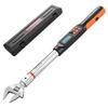 Torque Wrench 0-38 Mm Adjustable Jaw Opening Digital Torque Wrench, Open-End Jaw, 4 Display Units, ±2% Accuracy, LCD Screen