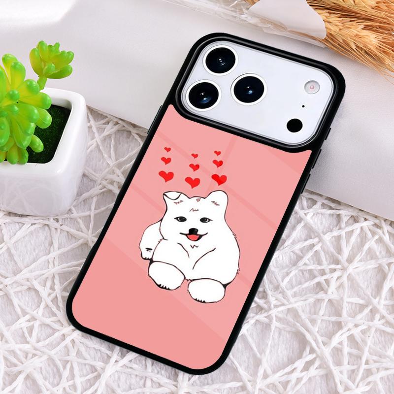 Ударопрочный чехол для телефона с изображением щенка самоеда для iPhone 17 Air 16e 15 11 12 14 13 Pro Max Чехол Coque