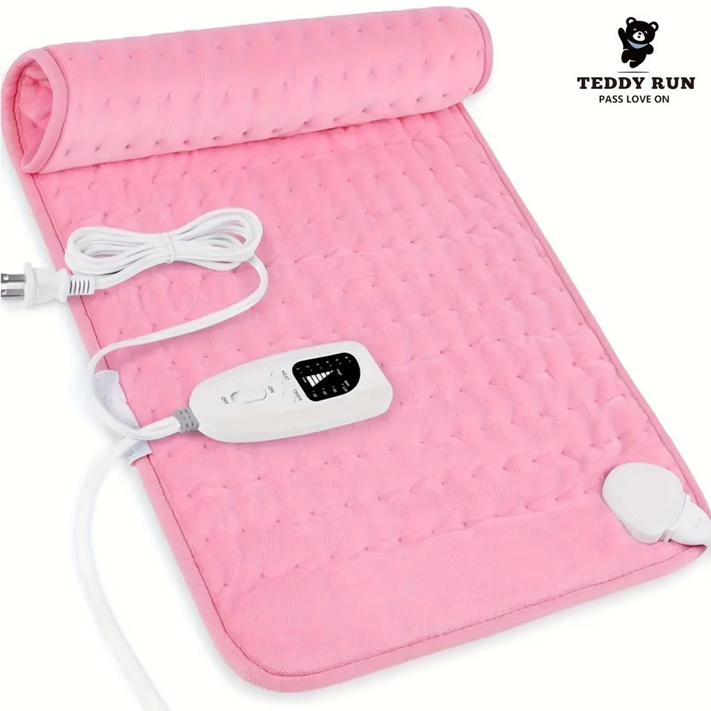 Электроодеяло - 6 скоростей регулировки температуры, подходит для шеи, живота, плеч, коленей, мягкая фланель, автоматическое закрытие, мягкий фланелевый материал