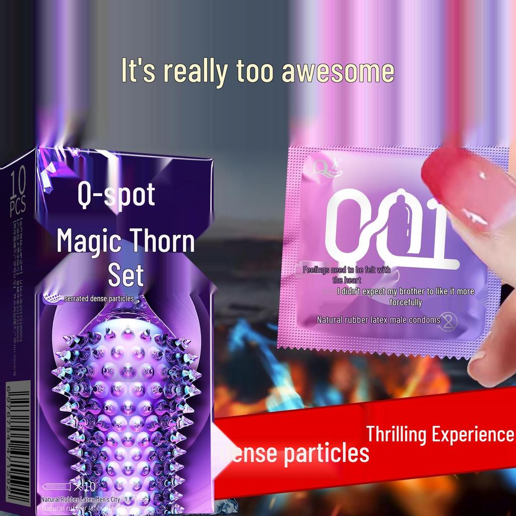 Q Point 369 Large Particle Thickened Desensitizing Condoms - Long-Lasting Delay for Men’s Safety by John Super Bird