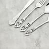 16Pcs Stainless Steel Cutlery Set Vintage Hollow Gold Tableware Knife Fork Tea Ice Spoon Dinnerware Set Wedding Party Silverware