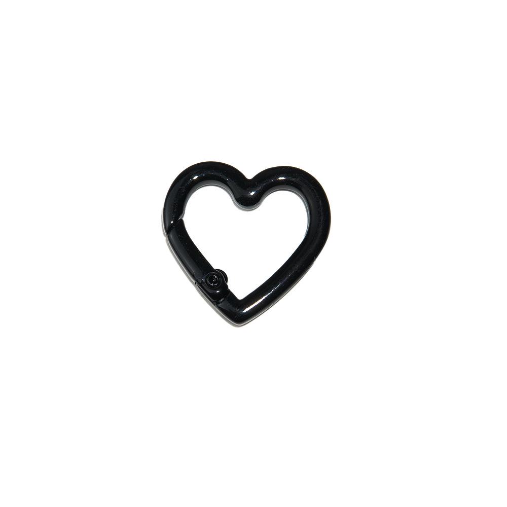 Heart-Shaped Colorful Spring Buckle Keychain DIY Jewelry Accessories