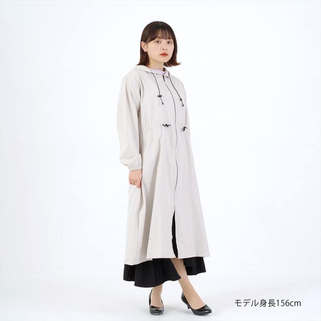 nifty colors Raincoat Peach Drop Zip Long Raincoat 6043SD