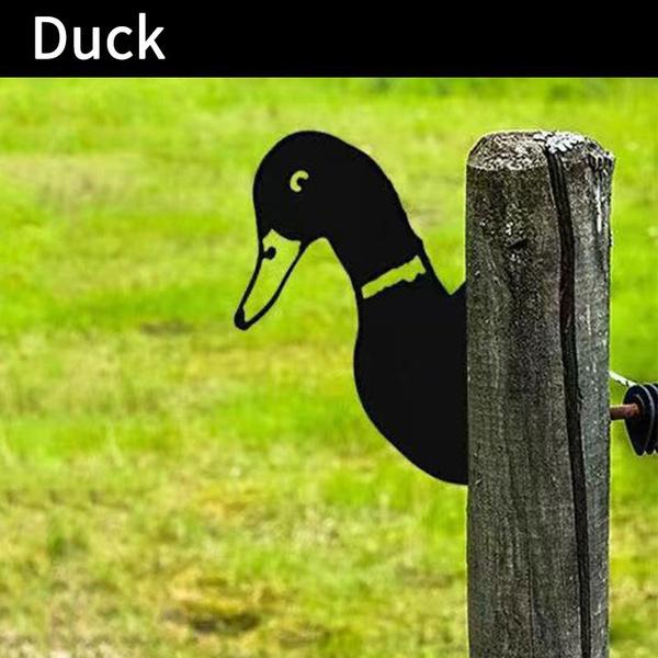 Ферма, подглядывающая корова, крупный рогатый скот, металлическое искусство, подвесное украшение для открытого сада, подглядывающая корова, лошадь, овца, курица, двор, сад, подглядывающая корова, орнамент из стали