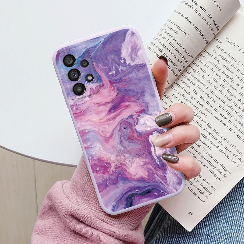 Чехол для Samsung Galaxy A53 5G A 53 Задняя крышка Защитный силиконовый Funda Модный Мраморный Каменный Текстурный Coque для Samsung A53 Capa