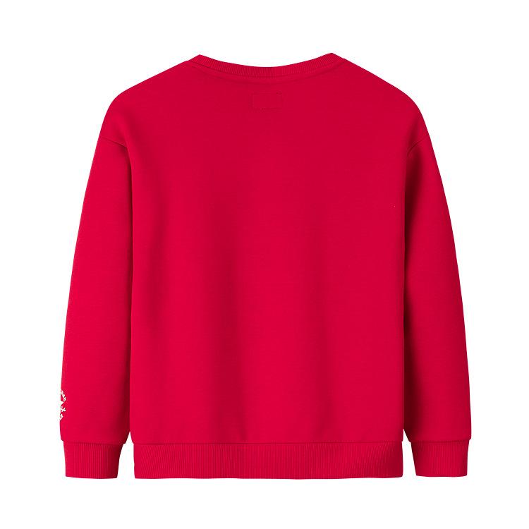 Converse Sweatshirt CNY All Star Crew Neck Pullover Casual Letter Fleece Lined Converse Red Kids' CV2512669GS-001