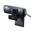 SANWA SUPPLY Wide Lens Webcam for Meetings, USB Connection, 150° Ultra-Wide Angle, Built-in Microphone, Skype Compatible, Black, CMS-V43BK