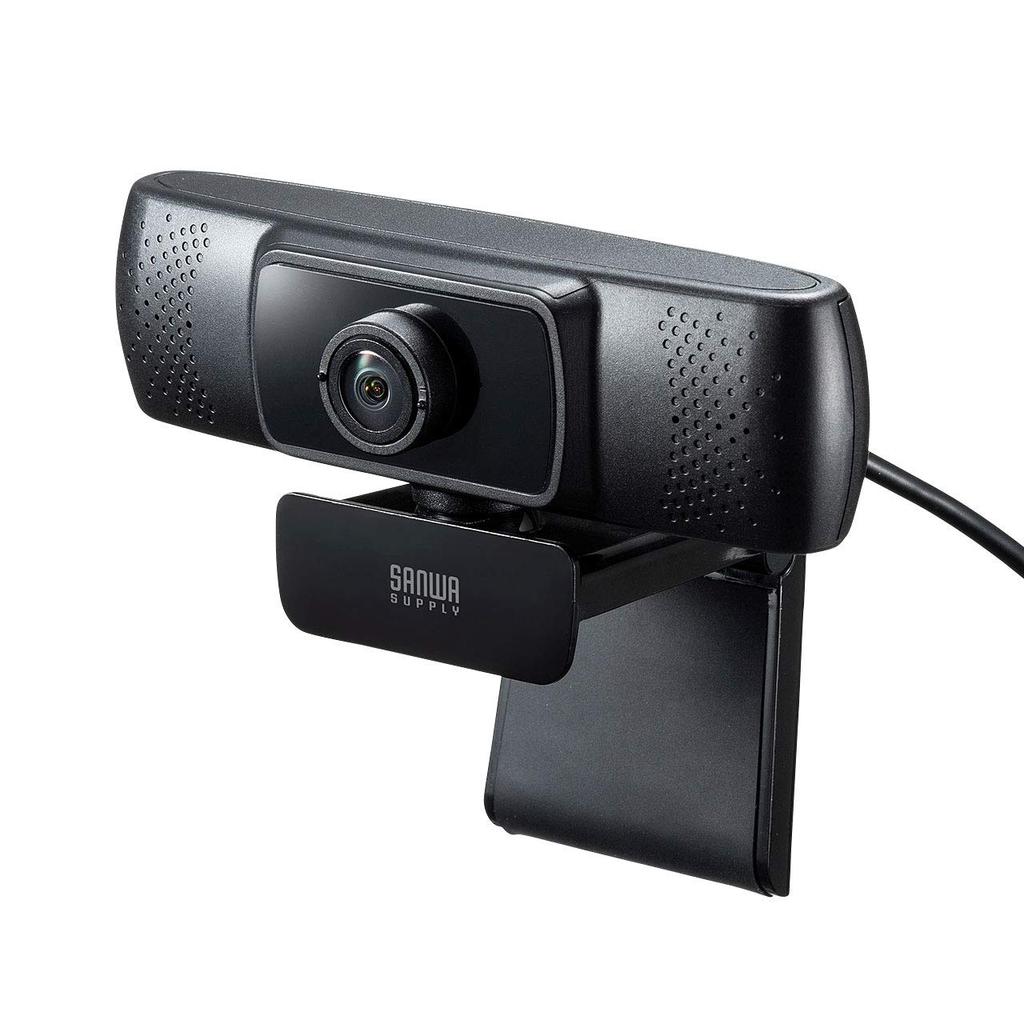 Sanwa Supply Conference USB Skype Black Wide-Lens Webcam, Connection, 150° Ultra-Wide Angle, Built-in Microphone, Compatible, CMS-V43BK