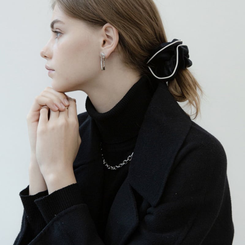 Бархатная резинка-скранчи с кантом Jean Paul Clarisse JP-21-029S