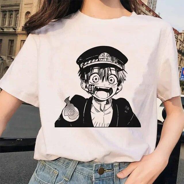 Женские футболки с принтом «Унитаз Ханако Кун» Harajuku Ullzang, модная футболка 90-х годов, забавная футболка унисекс с графикой, летняя футболка FeUnisex