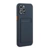 Мягкий силиконовый чехол для телефона с держателем для карт для IPhone 15 14 11 13 12 Pro Max XS XR X SE 2 3 8 7 Plus Противоударный чехол-кошелек конфетного цвета