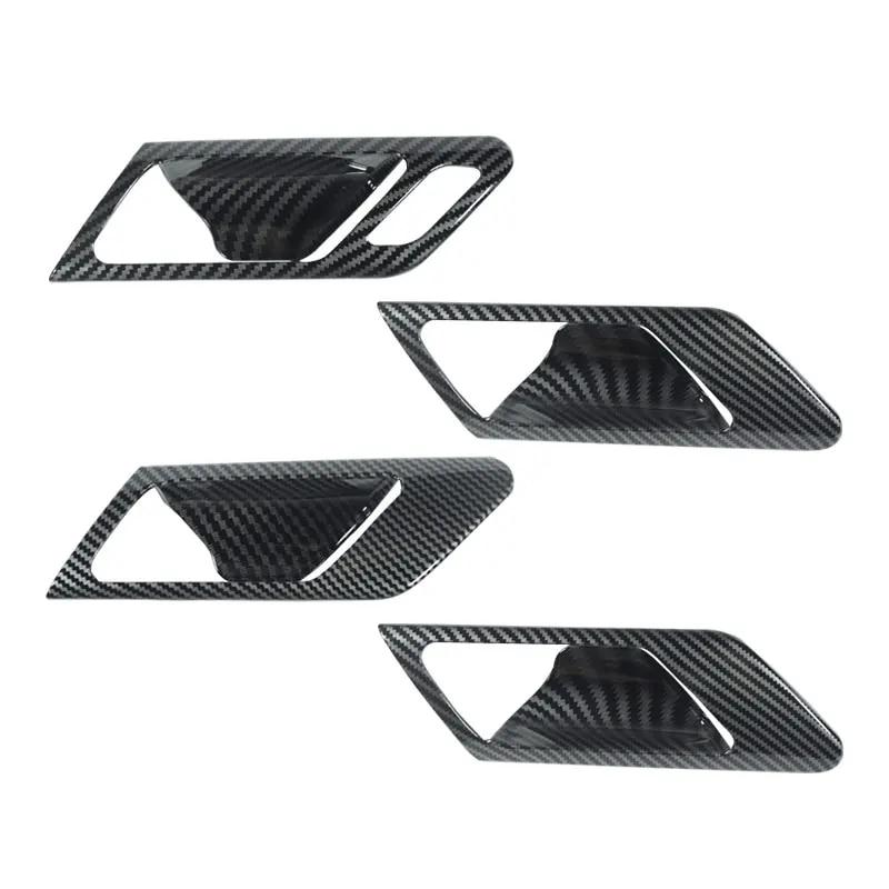 ABS Carbon Fiber Texture Car Styling Interior Door Handle Pull Bowl Frame Cover Trim For VW Golf 6 MK6 2008-2013