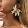 Винтажные крупные серьги-цветы Преувеличенные богемные серьги-подвески Серьги-гвоздики в виде цветов Отпуск