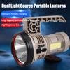 Двойной источник света, фонарик, яркие портативные фонари, уличный фонарь для кемпинга, аварийная съемная ручка с боковой подсветкой COB
