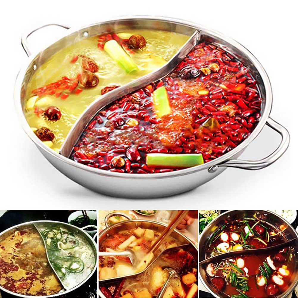 28CM Thicken Stainless Steel Hot Pot for Home Resturant Supplies