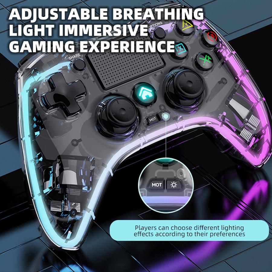 Беспроводной игровой контроллер BT RGB с вибрацией, пульт дистанционного управления, джойстик, геймпад для PS5, PS4/Slim/Pro, ПК, Steam Deck, консольные игровые джойстики